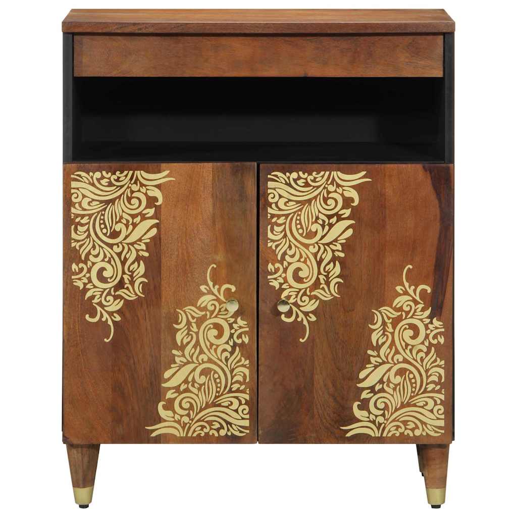 Sideboard with Shelf Brown 60 x 33.5 x 75 cm Solid Mango wood