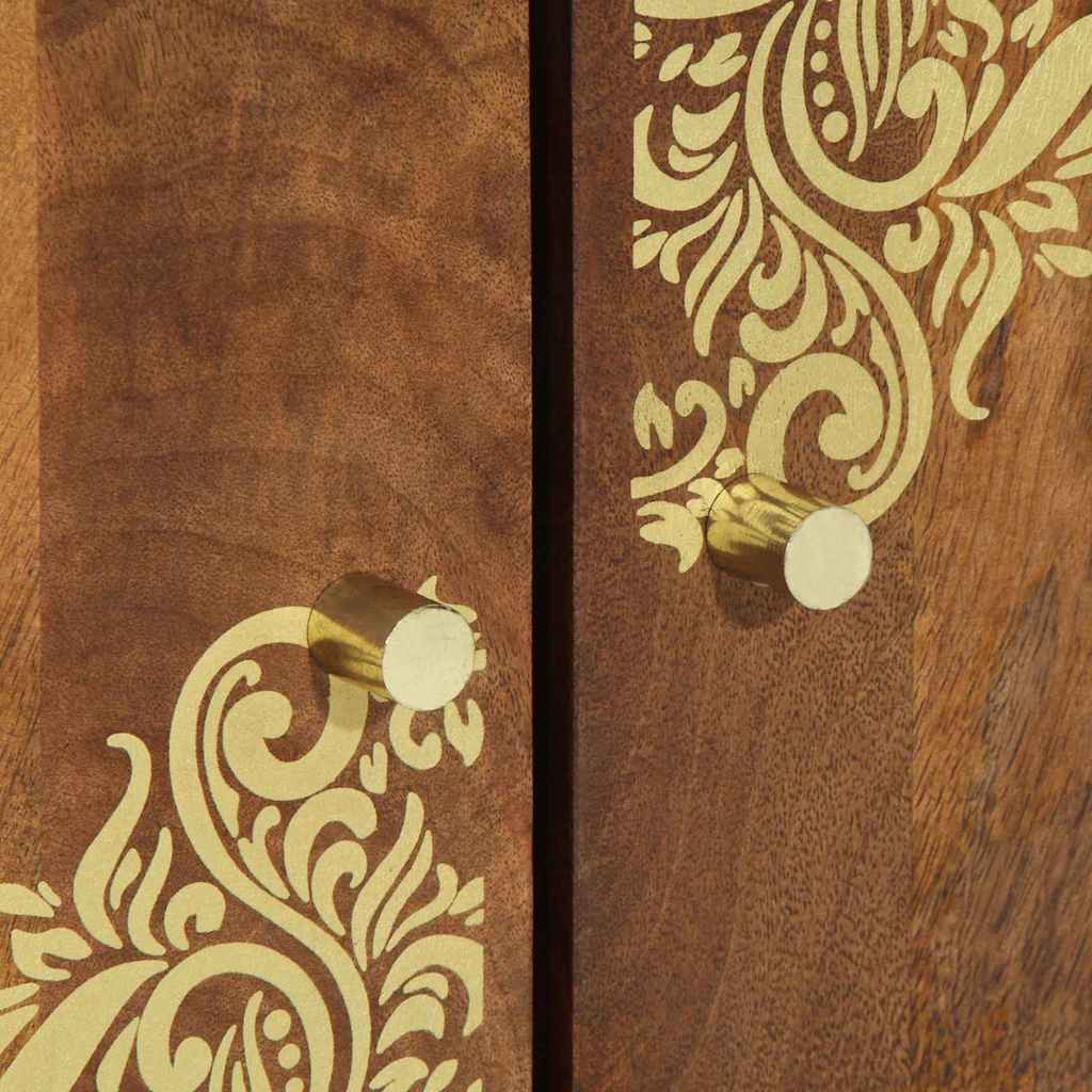 Sideboard with Shelf Brown 60 x 33 x 75 cm Solid Mango wood