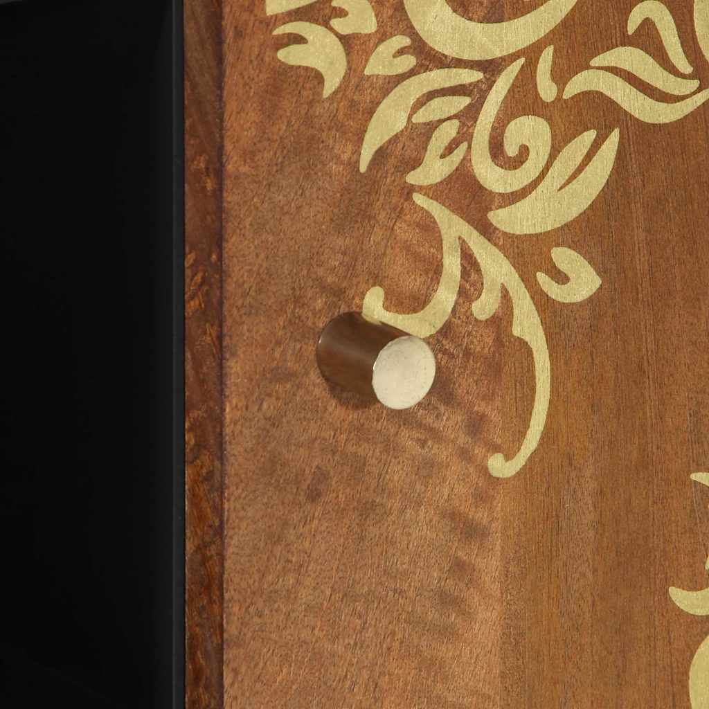 Sideboard with Shelf Brown 90 x 33.5 x 75 cm Solid Mango wood