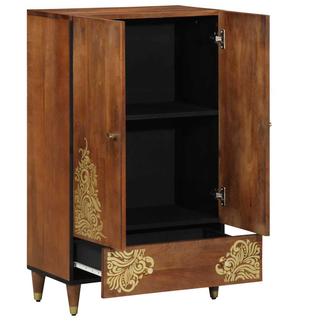 Highboard with Shelf Brown 60 x 33.5 x 100 cm Solid Mango wood