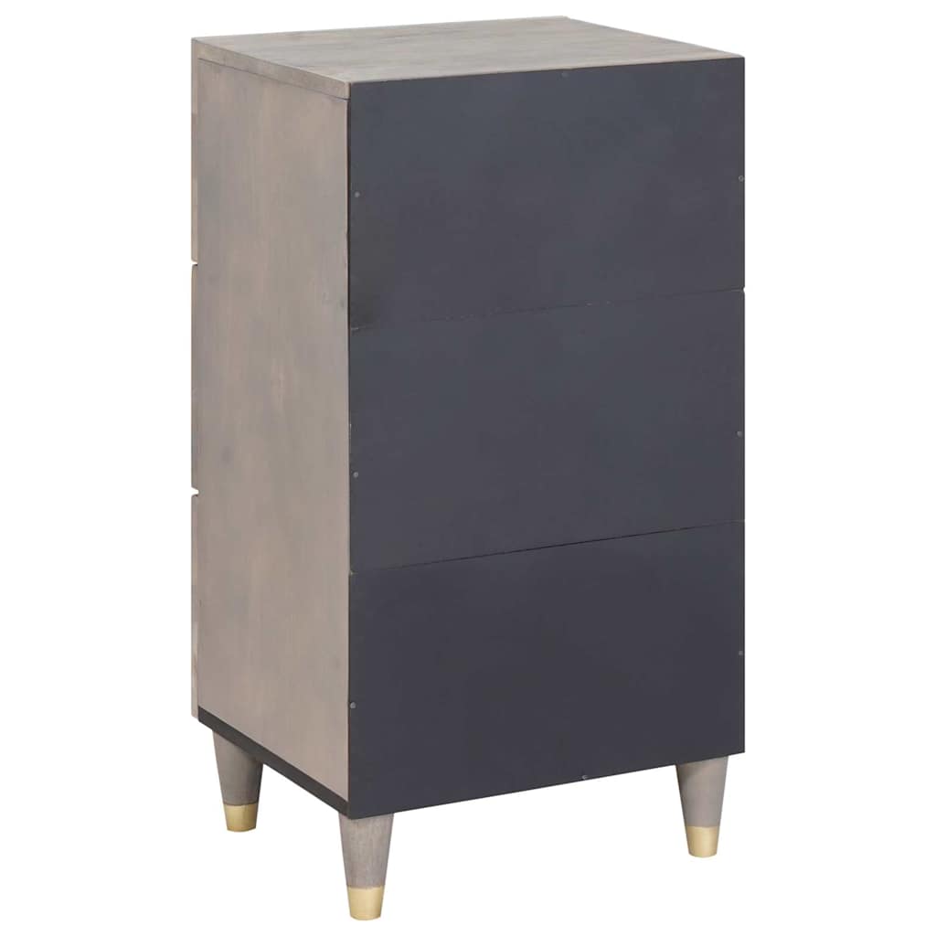 Sideboard Grey and Gold 40 x 33.5 x 75 cm Solid Mango wood