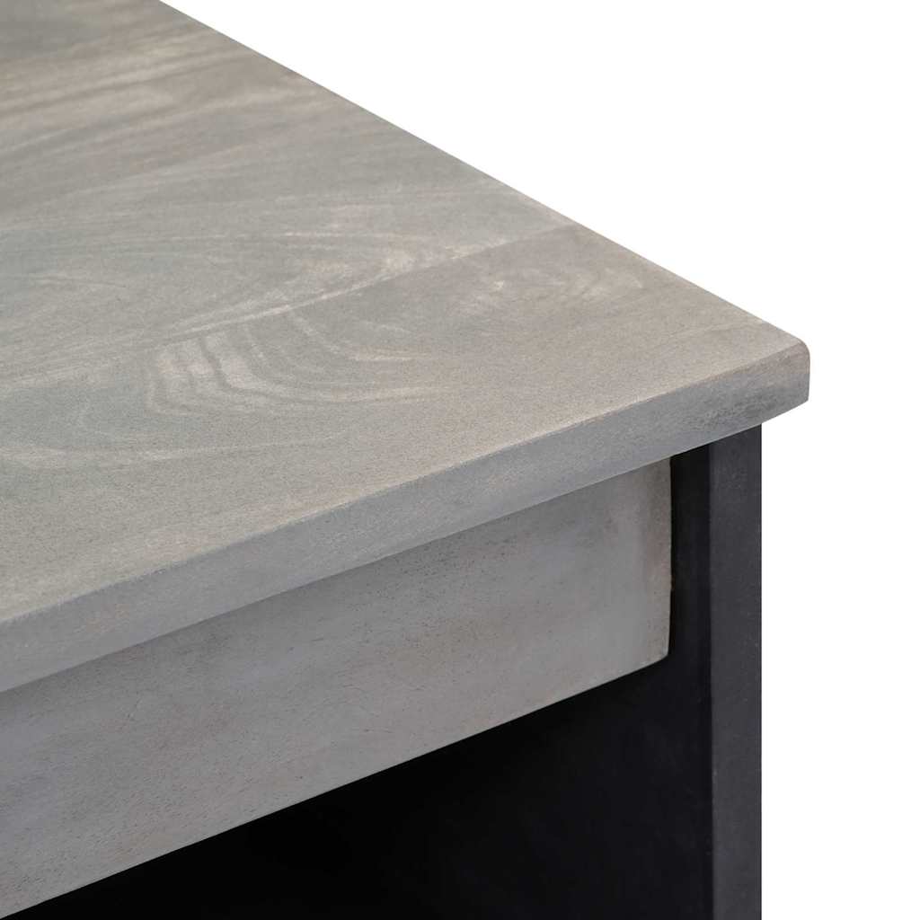 Sideboard Grey and Gold 60 x 33.5 x 75 cm Solid Mango wood