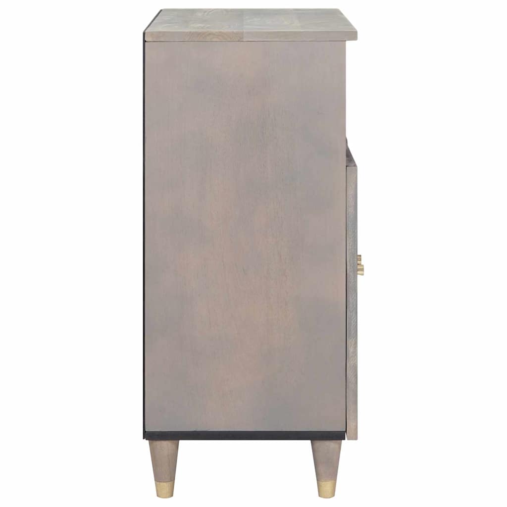 Sideboard Grey and Gold 60 x 33.5 x 75 cm Solid Mango wood