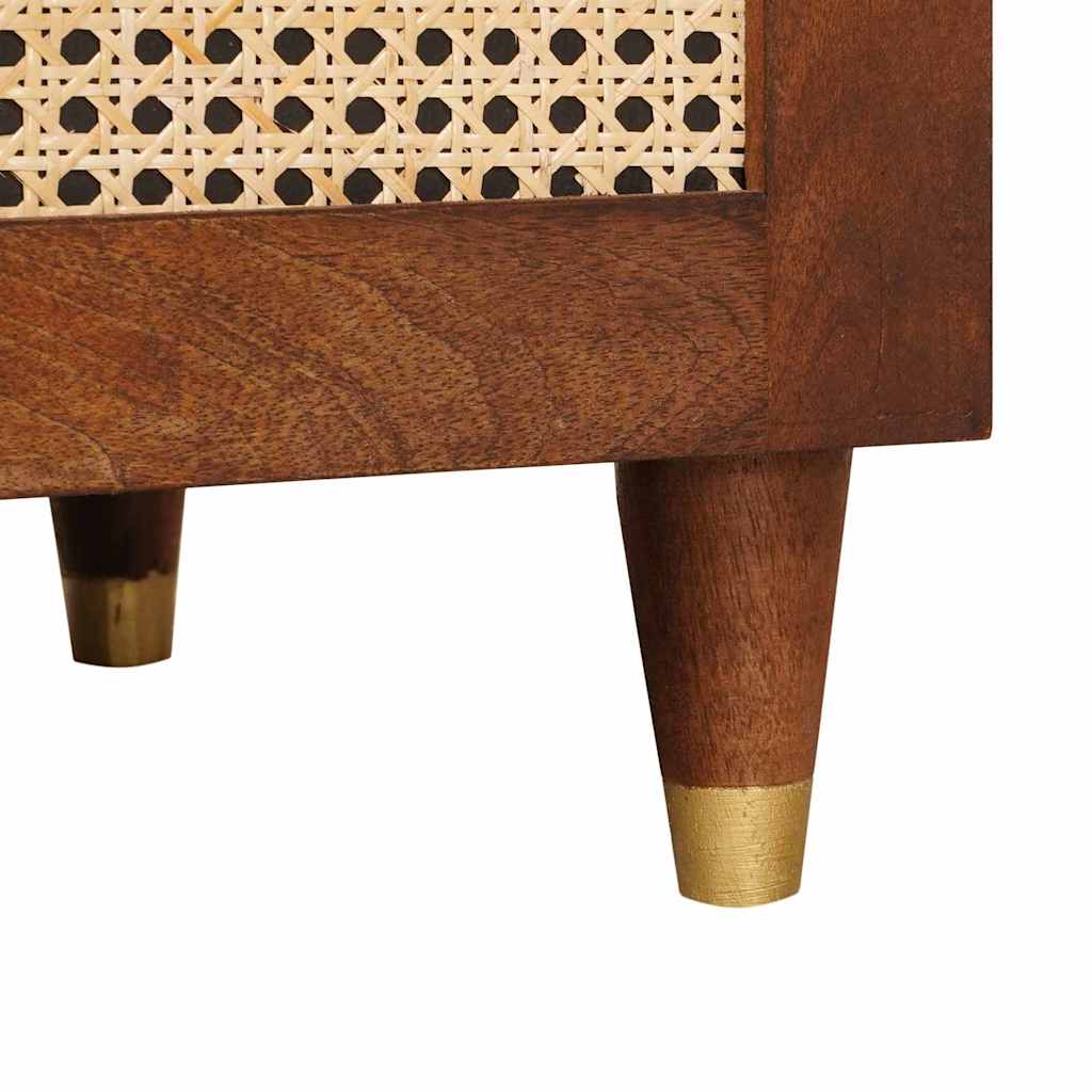 Coffee Tables Brown 80 x 50 x 40 cm Cane and solid mango wood