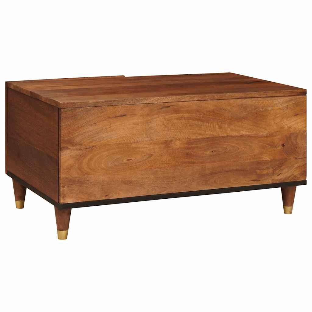 Coffee Tables Brown 80 x 50 x 40 cm Cane and solid mango wood