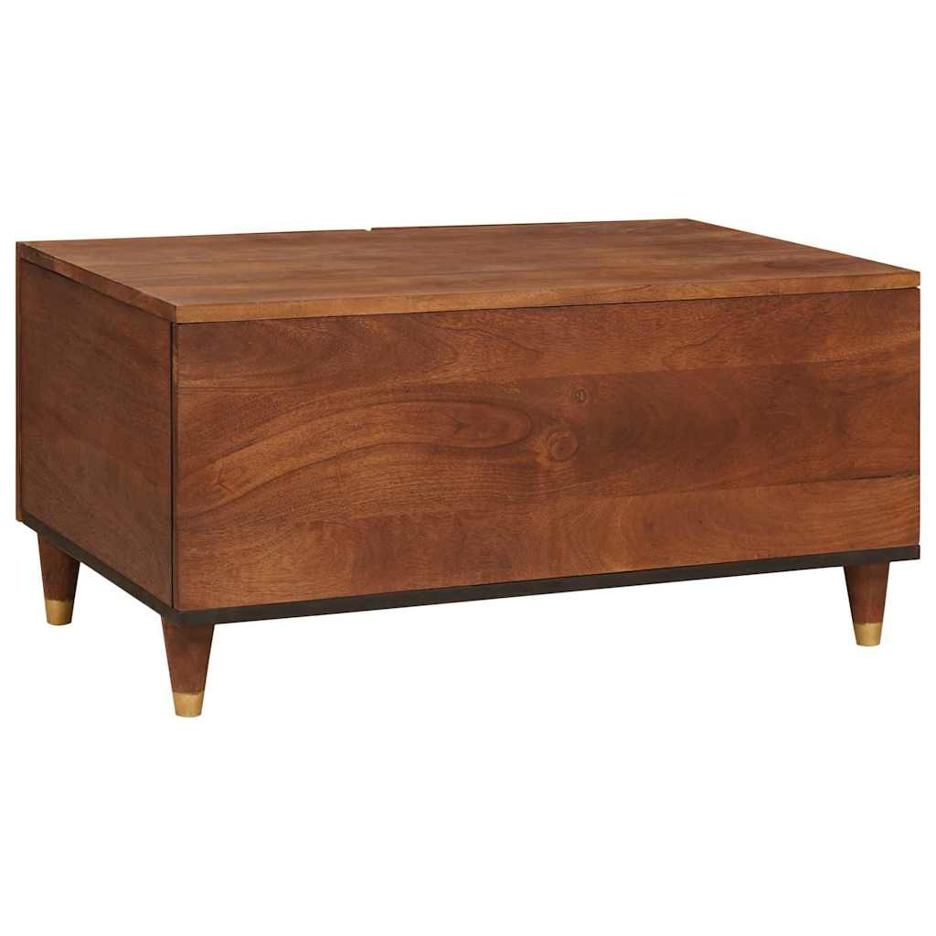 Coffee Tables Brown 80 x 50 x 40 cm Cane and solid mango wood