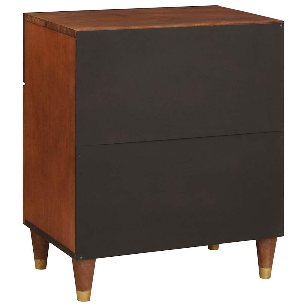 Bedside Tables Brown 50 x 33 x 60 cm Cane and solid mango wood