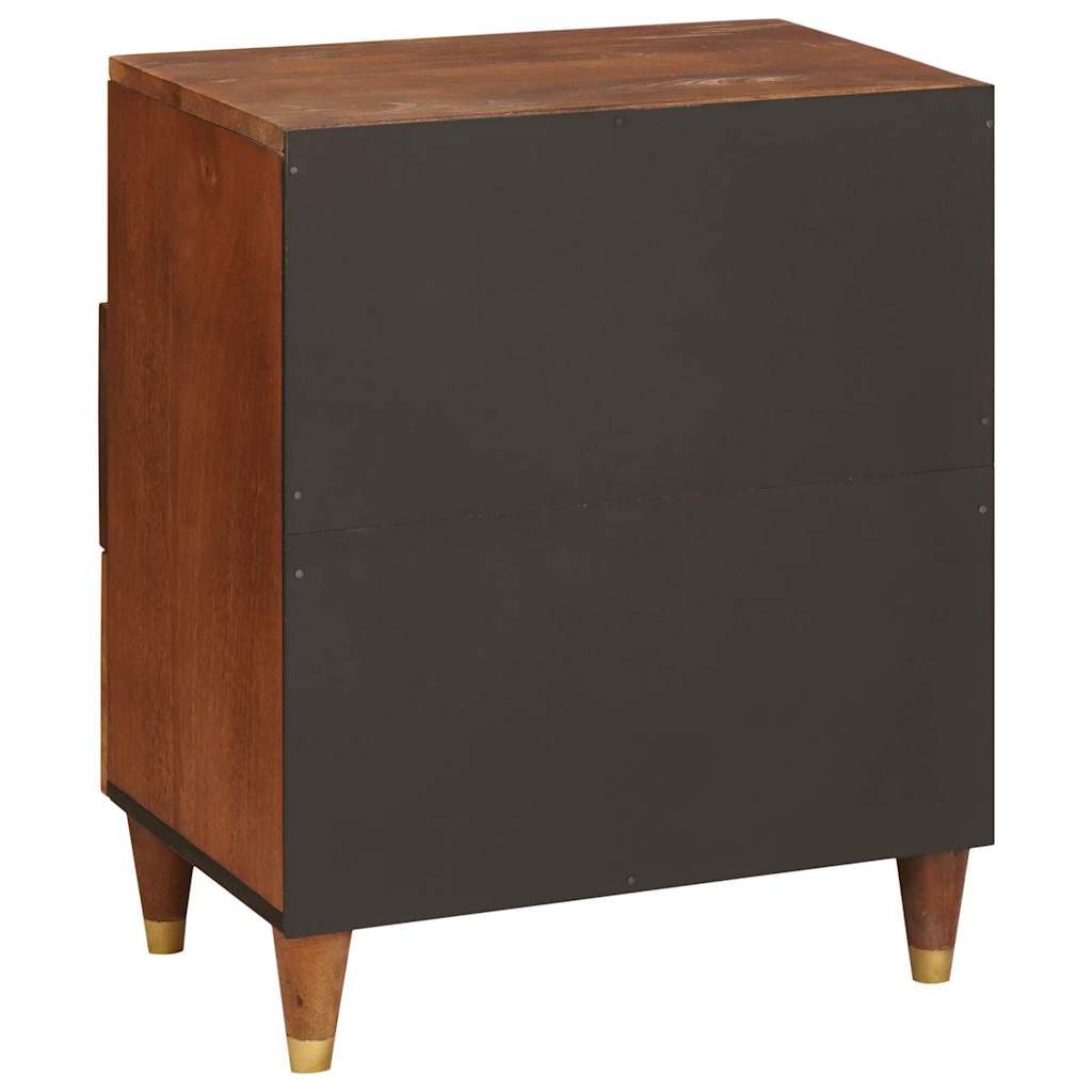 Bedside Tables Brown 50 x 33 x 60 cm Cane and solid mango wood