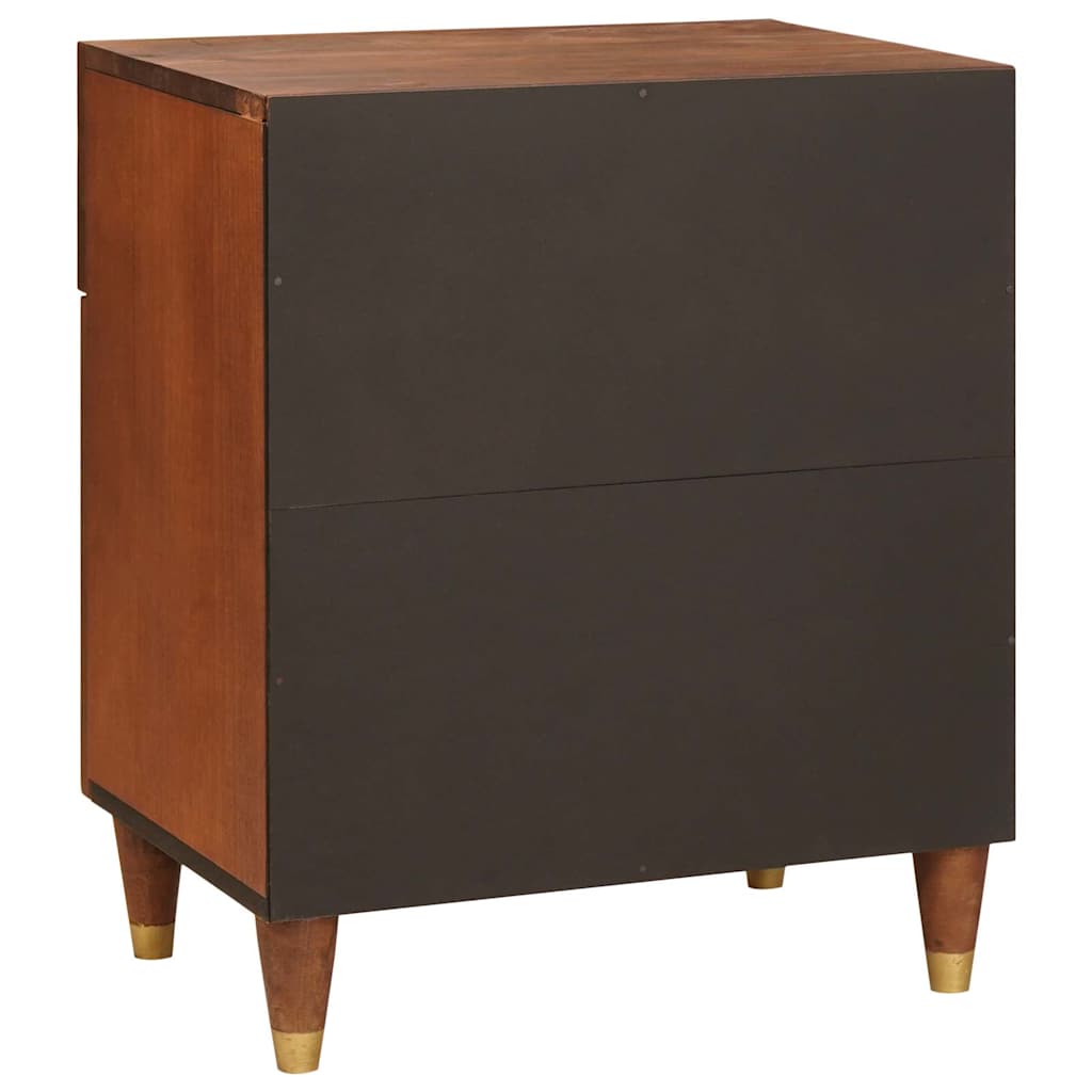 Bedside Tables Brown 50 x 33 x 60 cm Cane and solid mango wood