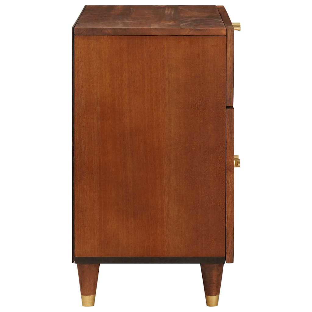Bedside Tables Brown 50 x 33 x 60 cm Cane and solid mango wood