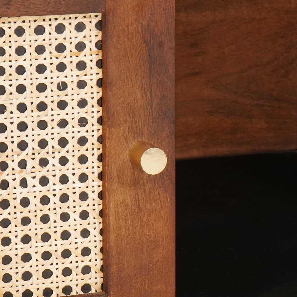 Coffee Tables Brown 100 x 54 x 40 cm Cane and solid mango wood