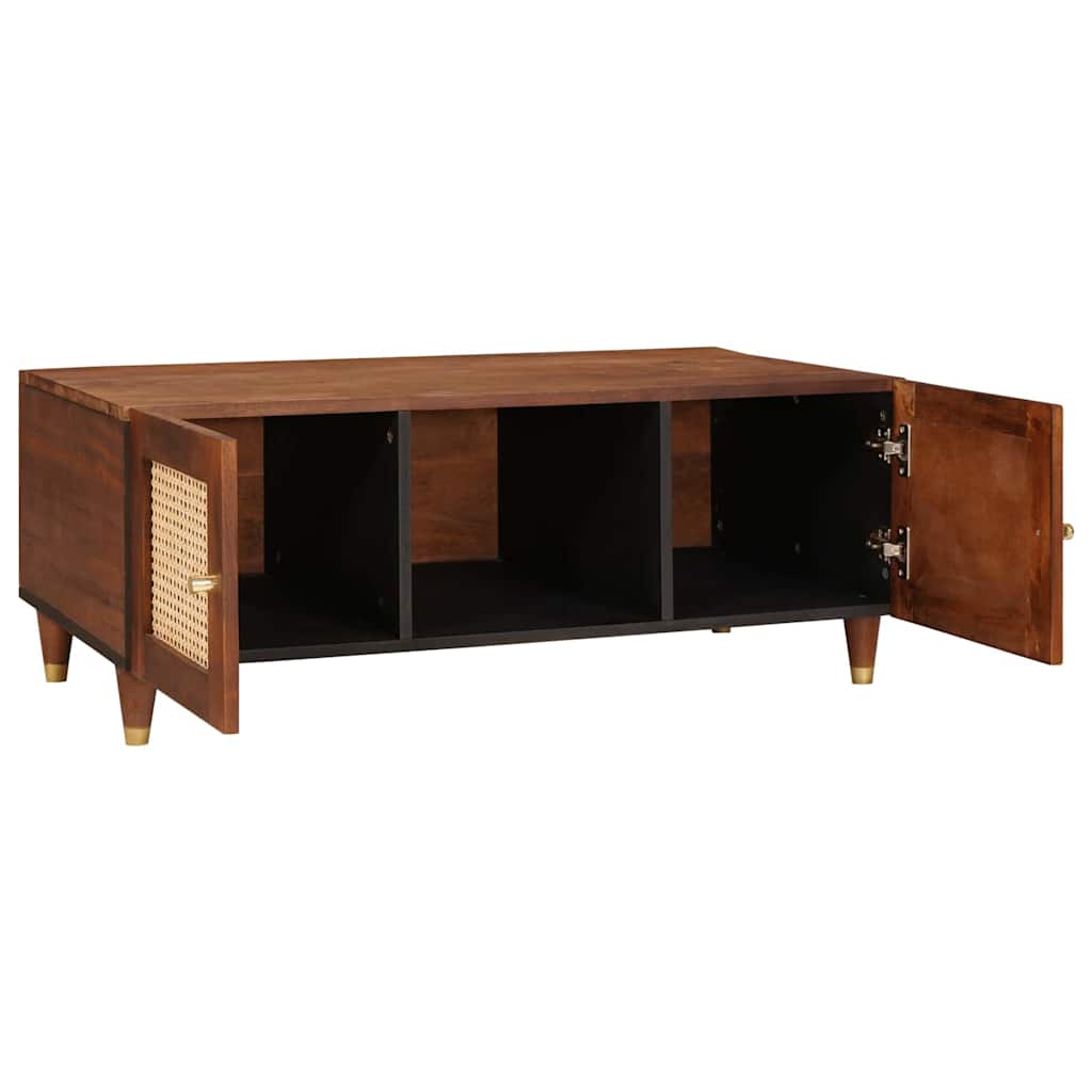 Coffee Tables Brown 100 x 54 x 40 cm Cane and solid mango wood