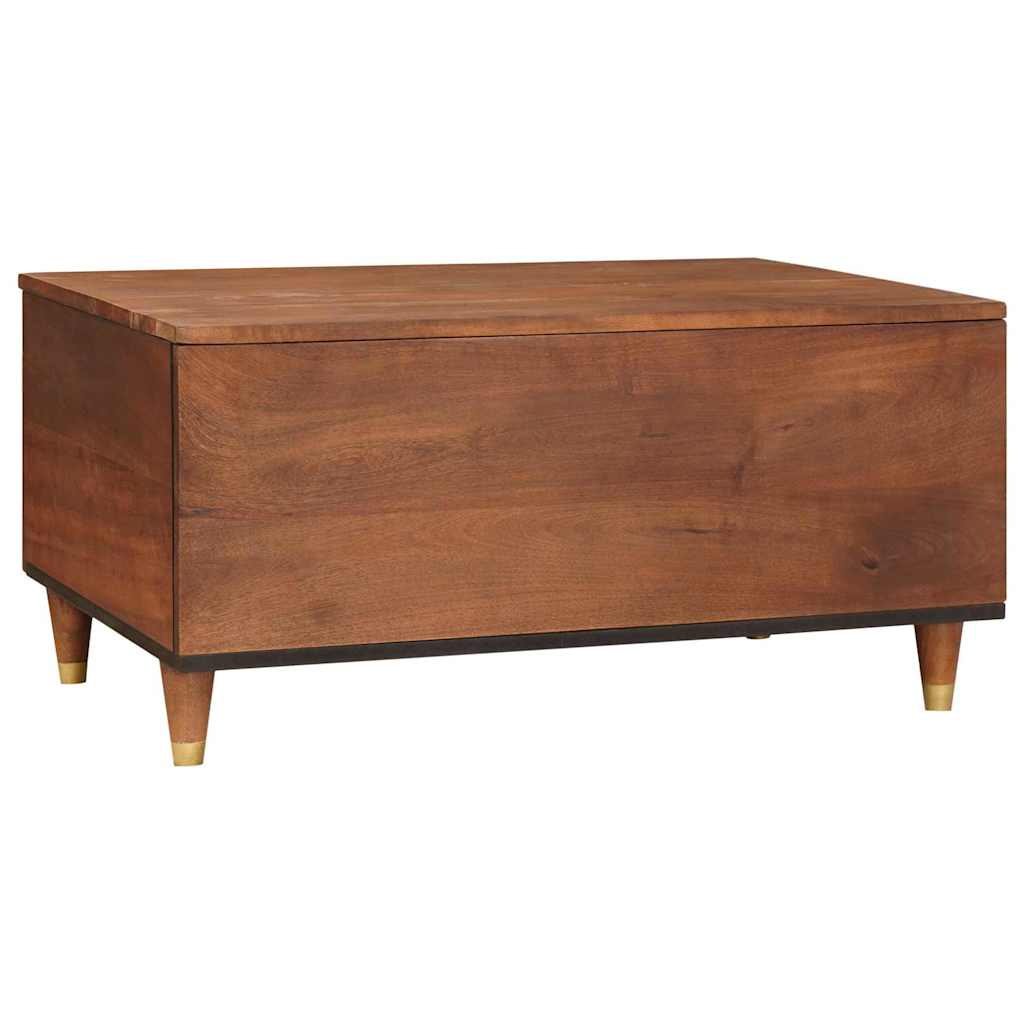Coffee Tables Brown 80 x 54 x 40 cm Cane and solid mango wood