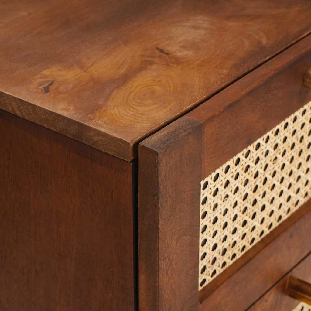 Sideboard Brown 40 x 33.5 x 75 cm Cane and solid mango wood