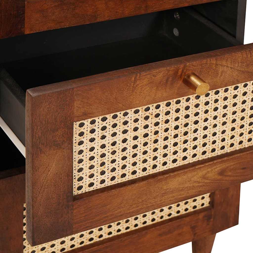 Sideboard Brown 40 x 33.5 x 75 cm Cane and solid mango wood