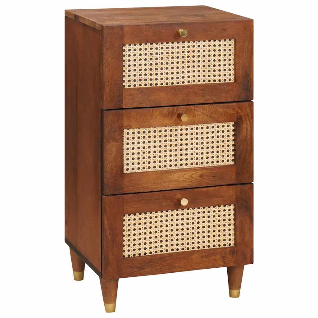 Sideboard Brown 40 x 33.5 x 75 cm Cane and solid mango wood