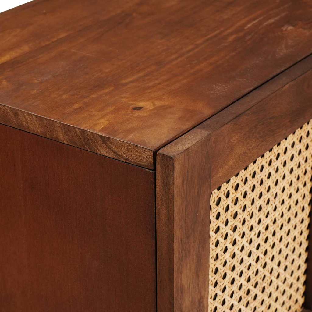 Sideboard Brown 60 x 33.5 x 75 cm Cane and solid mango wood