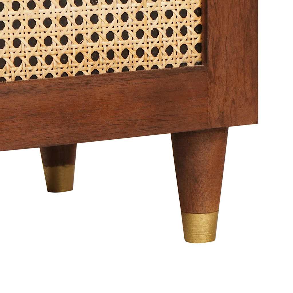 Sideboard Brown 60 x 33.5 x 75 cm Cane and solid mango wood
