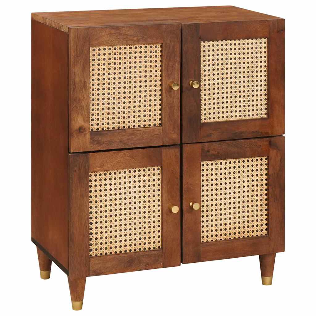 Sideboard Brown 60 x 33.5 x 75 cm Cane and solid mango wood
