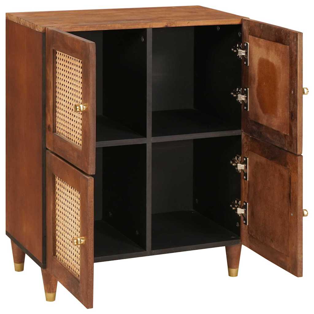 Sideboard Brown 60 x 33.5 x 75 cm Cane and solid mango wood