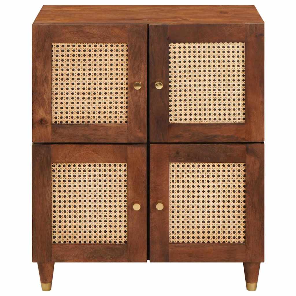 Sideboard Brown 60 x 33.5 x 75 cm Cane and solid mango wood
