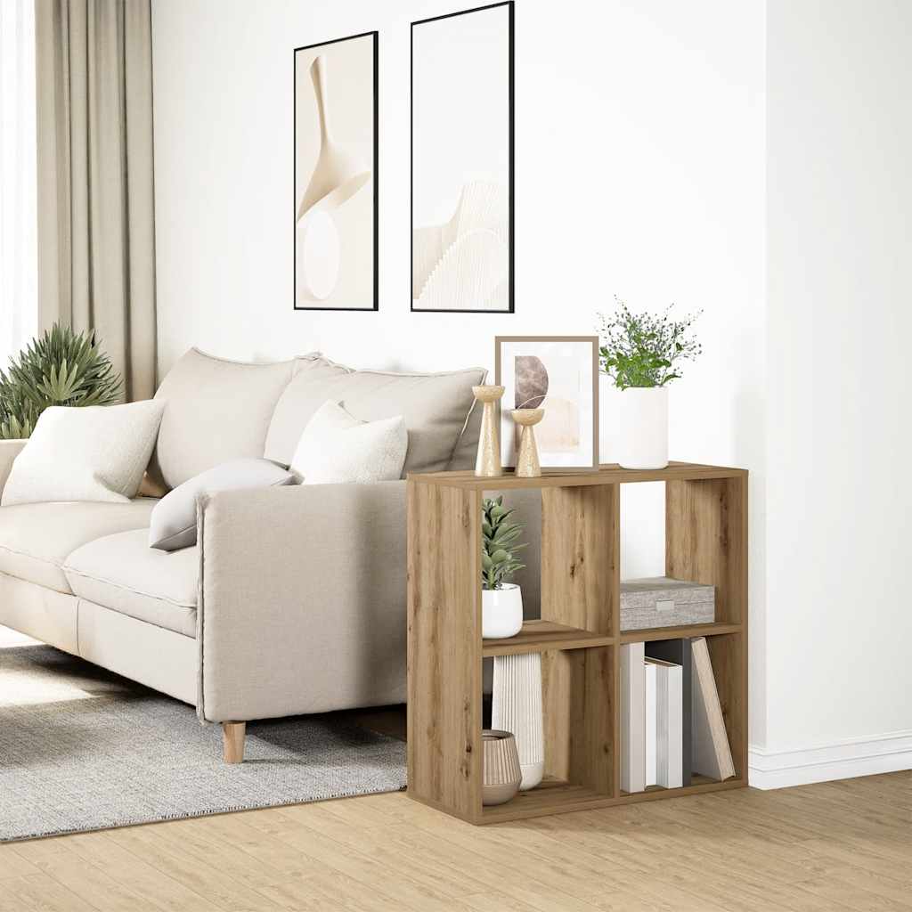 Room Divider Bookcase Artisan Oak 69.5x29x69.5 cm Engineered Wood