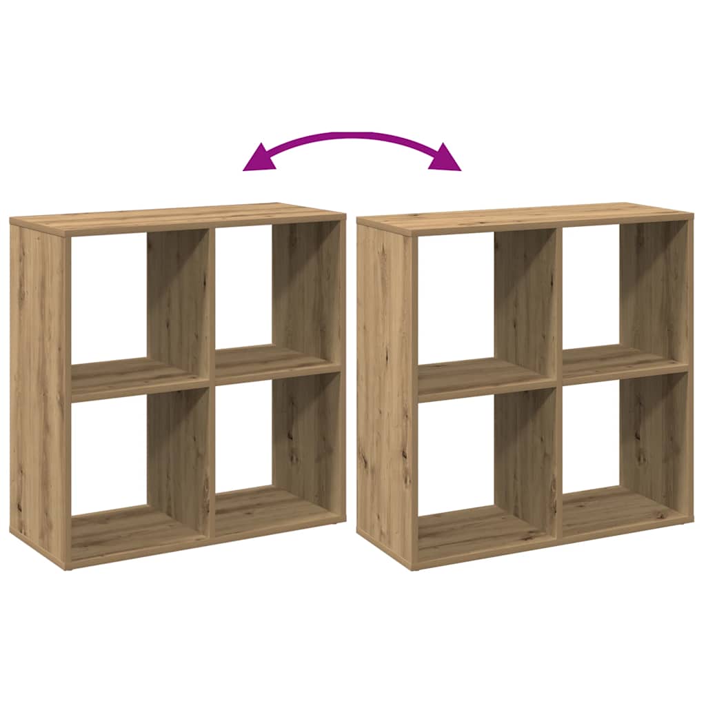 Room Divider Bookcase Artisan Oak 69.5x29x69.5 cm Engineered Wood