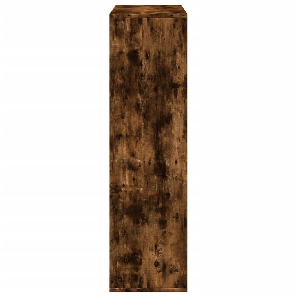 Room Divider Bookcase Smoked Oak 69.5x29x103.5 cm Engineered Wood