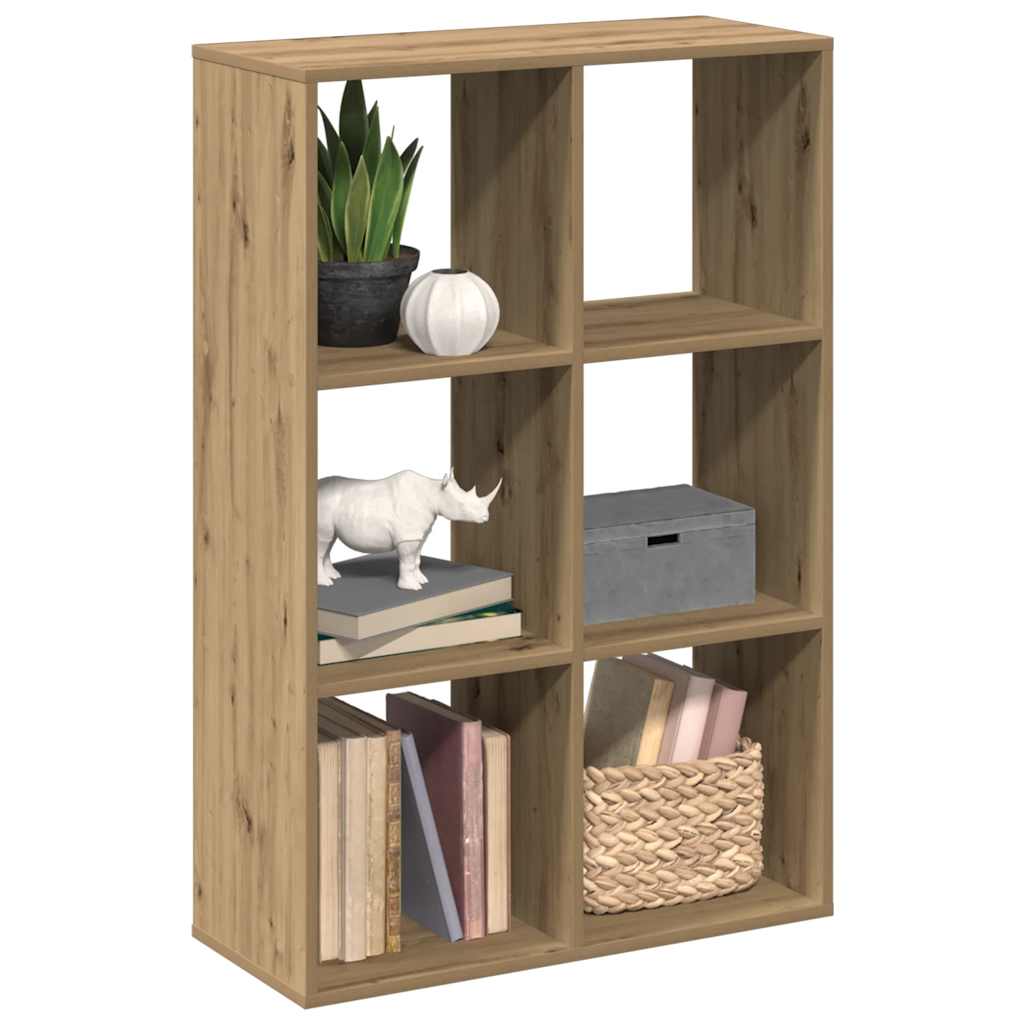 Room Divider Bookcase Artisan Oak 69.5x29x103.5 cm Engineered Wood