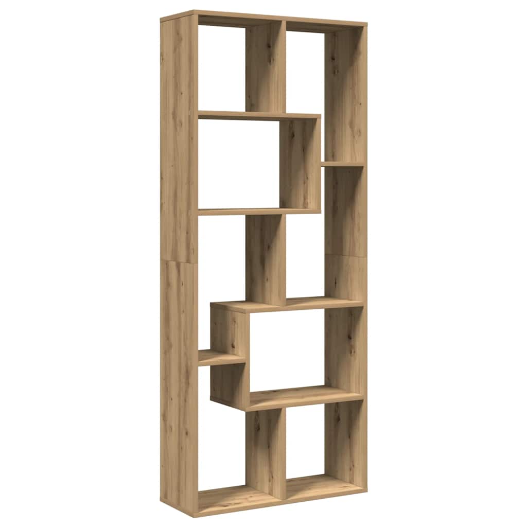 Room Divider Bookcase Artisan Oak 67x25x161.5 cm Engineered Wood