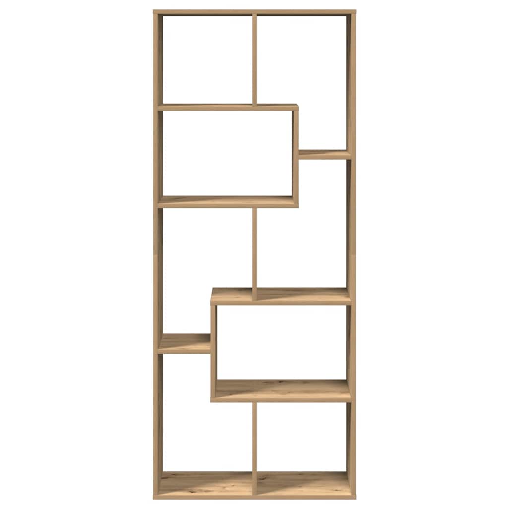 Room Divider Bookcase Artisan Oak 67x25x161.5 cm Engineered Wood