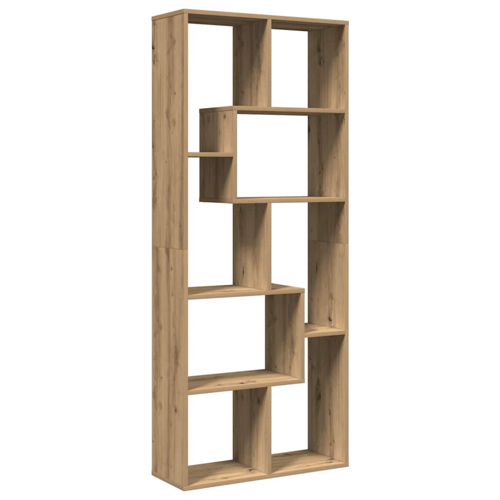 Room Divider Bookcase Artisan Oak 67x25x161.5 cm Engineered Wood