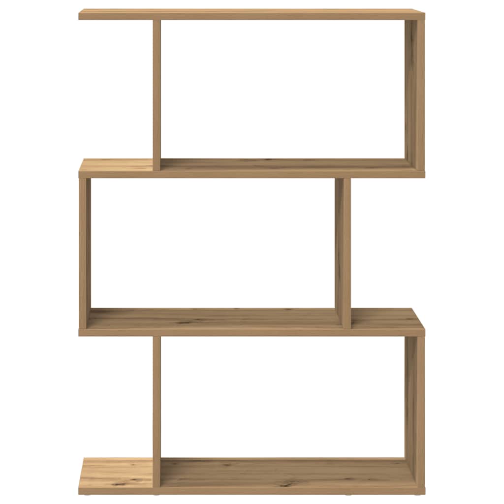 Room Divider Bookcase 3-Tier Artisan Oak 70x24x97 cm Engineered Wood