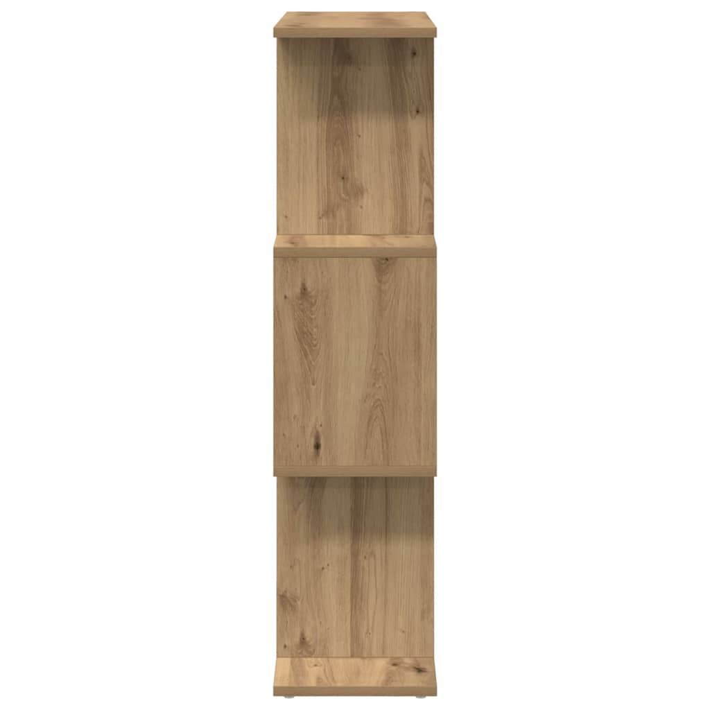 Room Divider Bookcase 3-Tier Artisan Oak 70x24x97 cm Engineered Wood