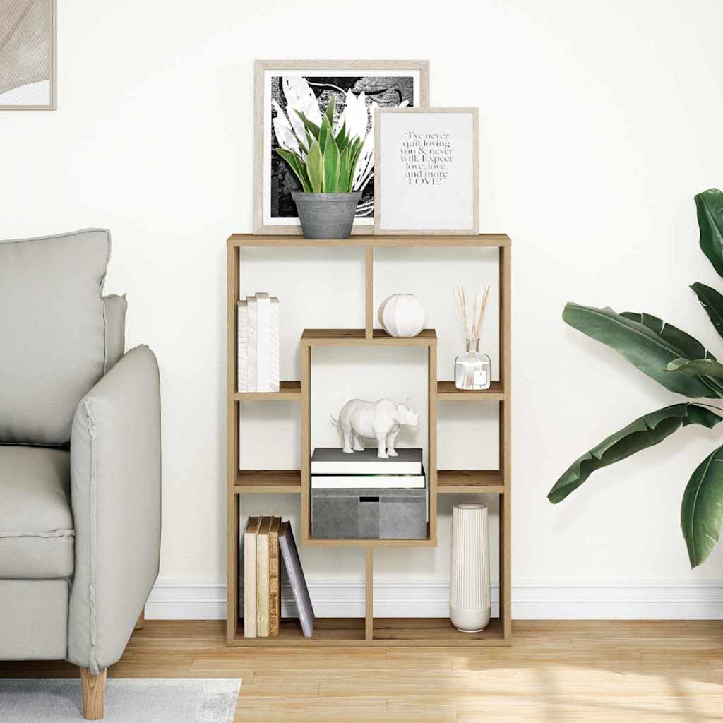 Bookcase Artisian Oak 63x20x90 cm Engineered Wood