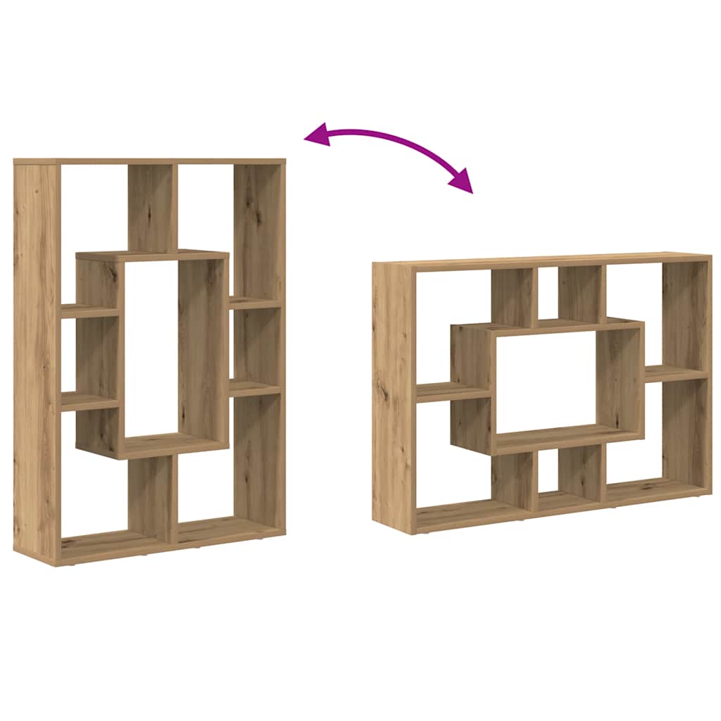 Bookcase Artisian Oak 63x20x90 cm Engineered Wood