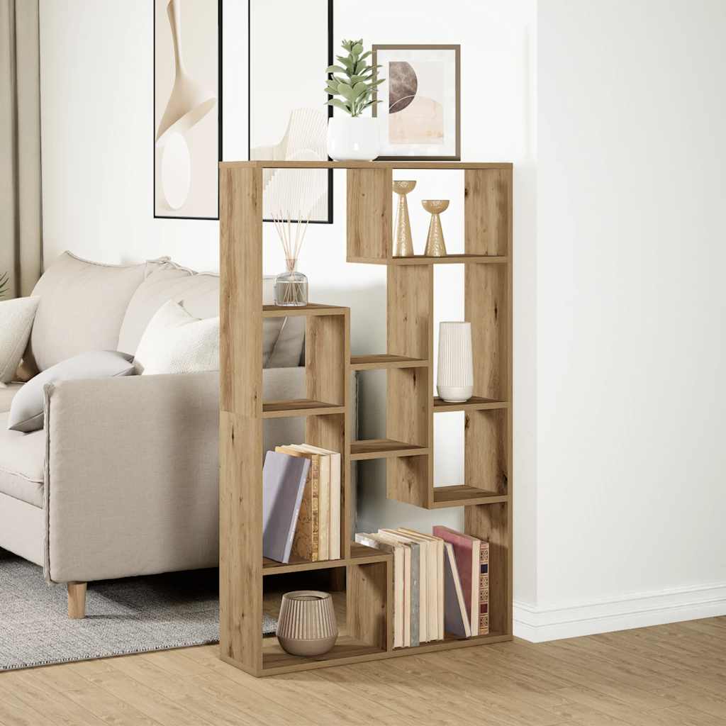 Bookcase Artisian Oak 72x20x120 cm Engineered Wood