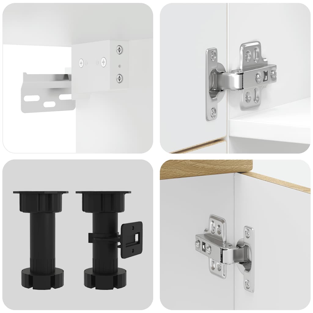 7 Piece Kitchen Cabinet Set Lucca Sonoma Oak Engineered Wood