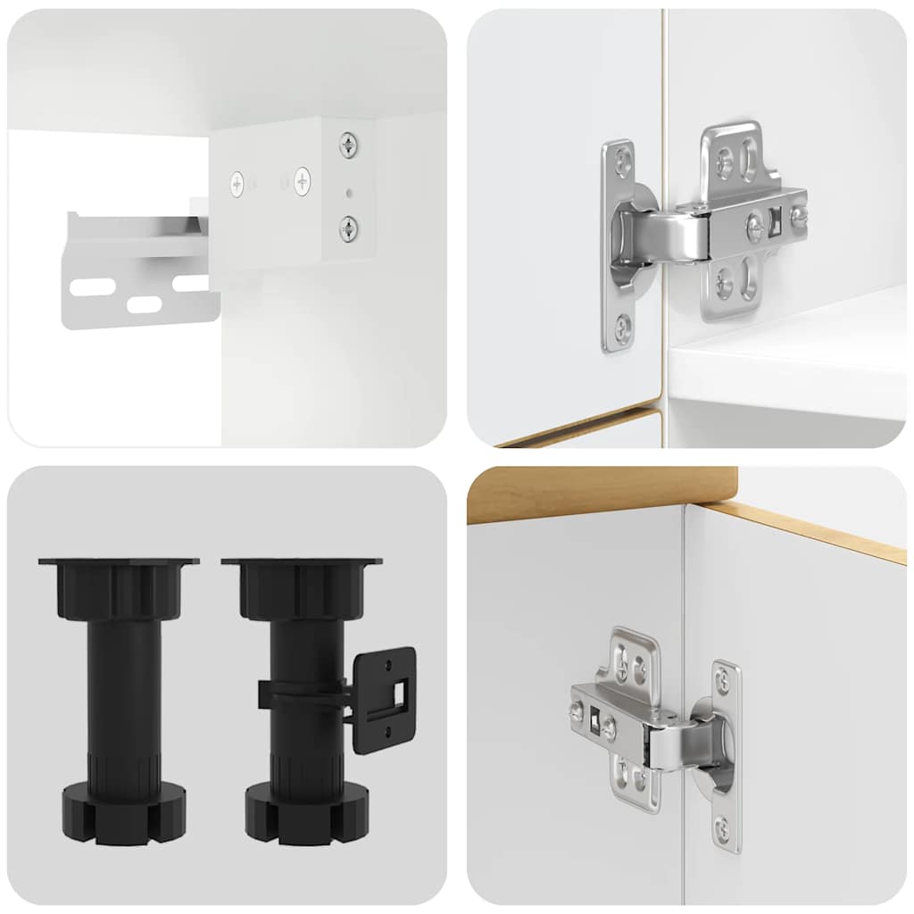 7 Piece Kitchen Cabinet Set Lucca Artisan Oak Engineered Wood