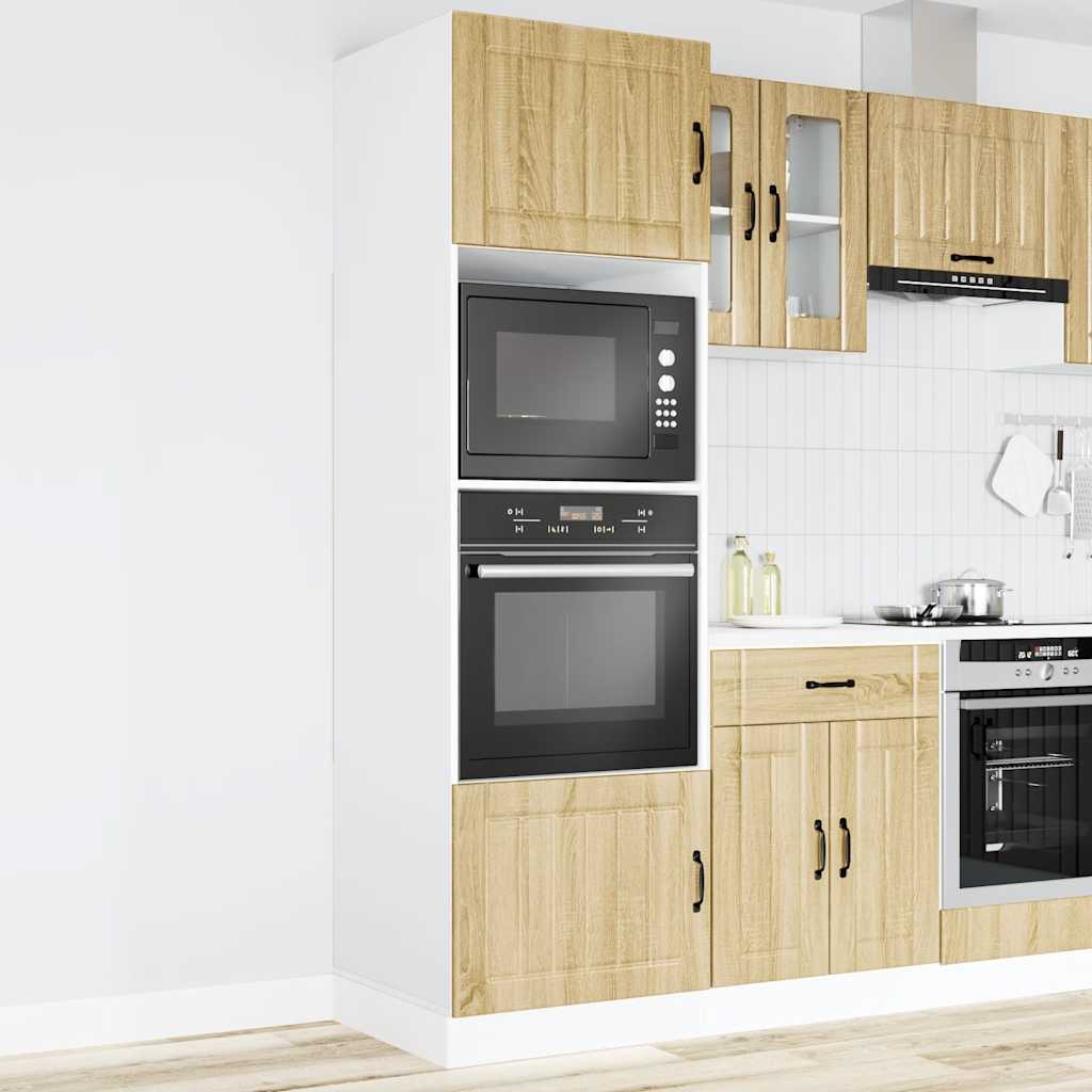 Oven Cabinets 2 pcs Lucca Sonoma Oak Engineered Wood