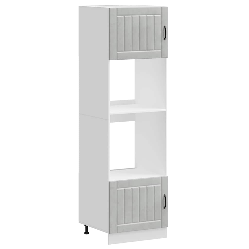 Oven Cabinets 2 pcs Lucca Concrete Grey Engineered Wood