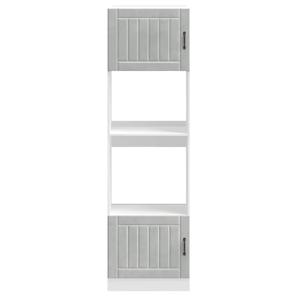 Oven Cabinets 2 pcs Lucca Concrete Grey Engineered Wood