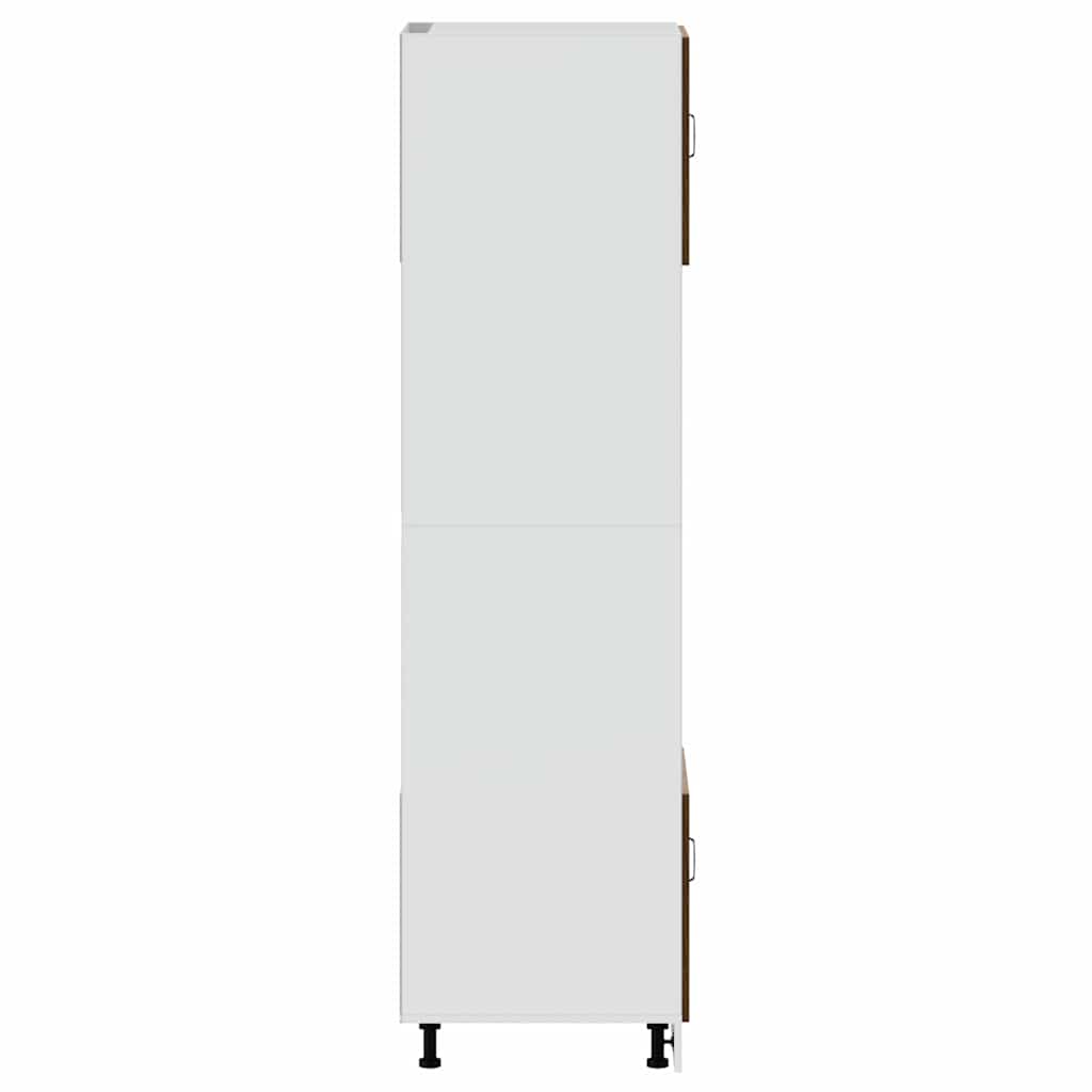 Oven Cabinets 2 pcs Lucca Brown Oak Engineered Wood