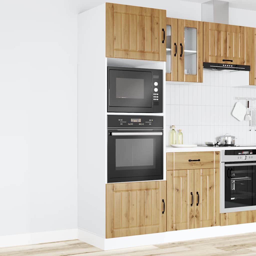 Oven Cabinets 2 pcs Lucca Artisan Oak Engineered Wood