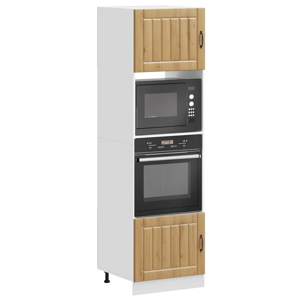 Oven Cabinets 2 pcs Lucca Artisan Oak Engineered Wood