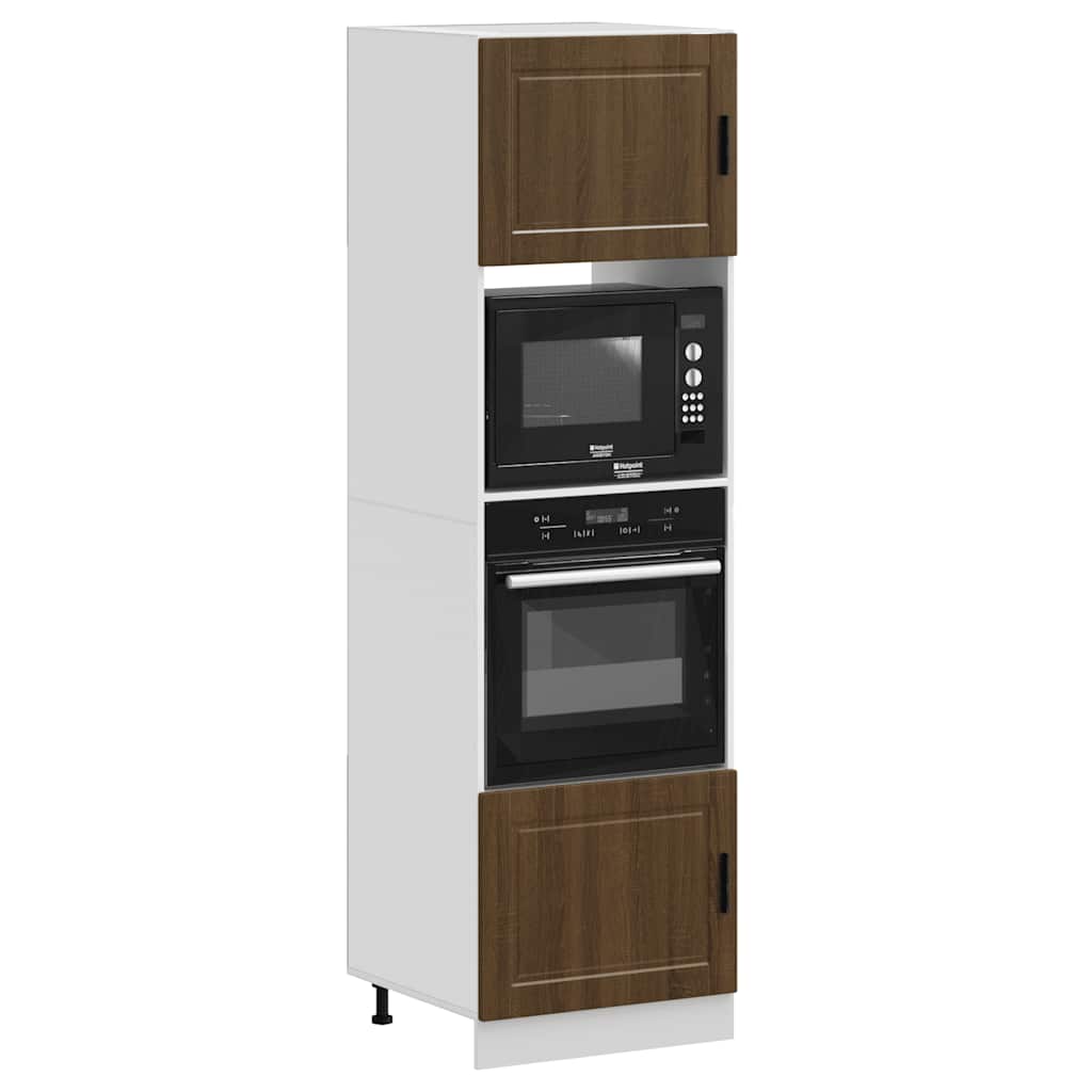 Oven Cabinets 2 pcs Porto Brown Oak Engineered Wood