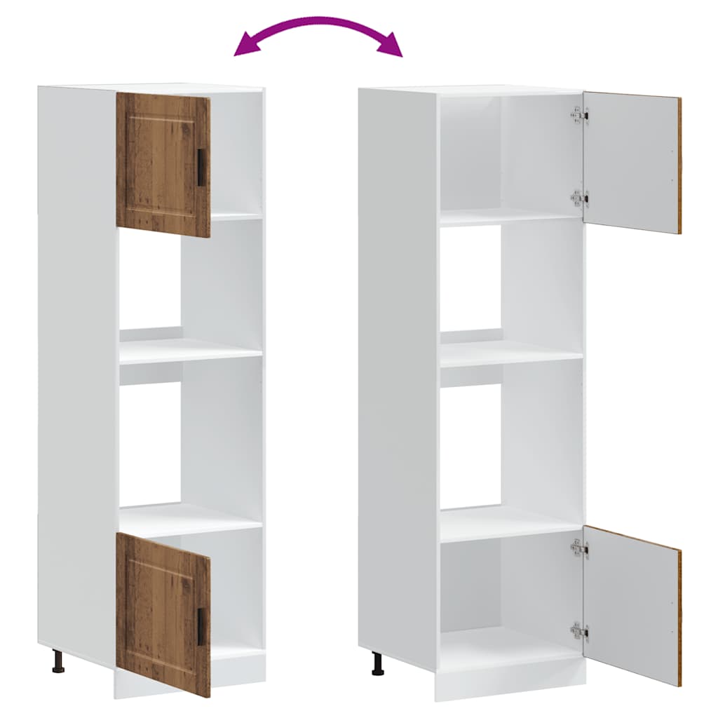 Oven Cabinets 2 pcs Porto Old Wood Engineered Wood