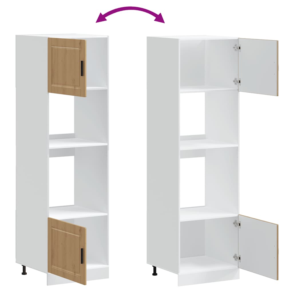 Oven Cabinets 2 pcs Porto Artisan Oak Engineered Wood