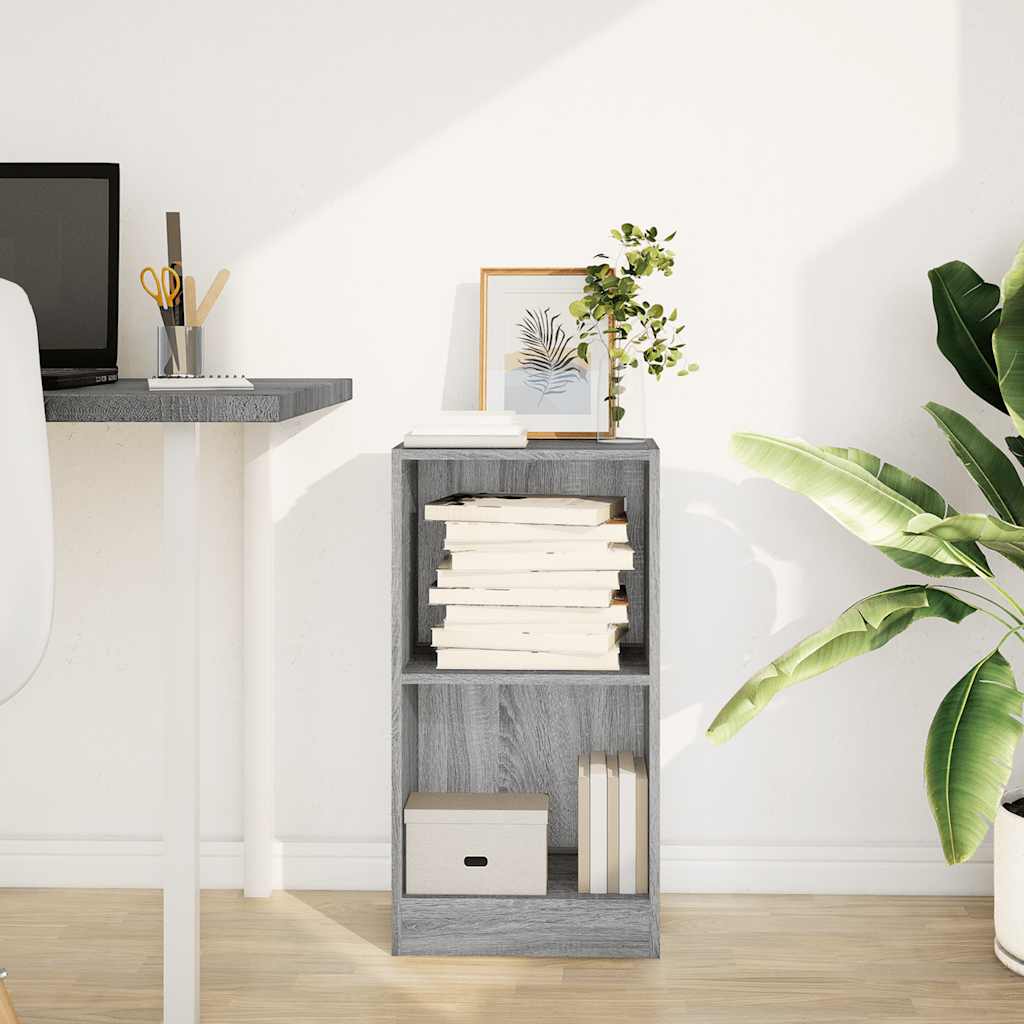 Bookcase Grey Sonoma 40x24x76 cm Engineered Wood