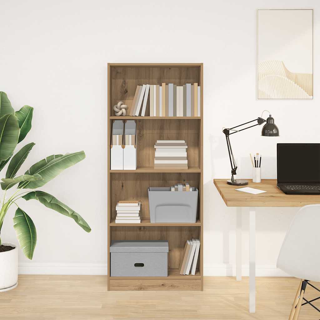 Bookcase Artisian Oak 60x24x143 cm Engineered Wood